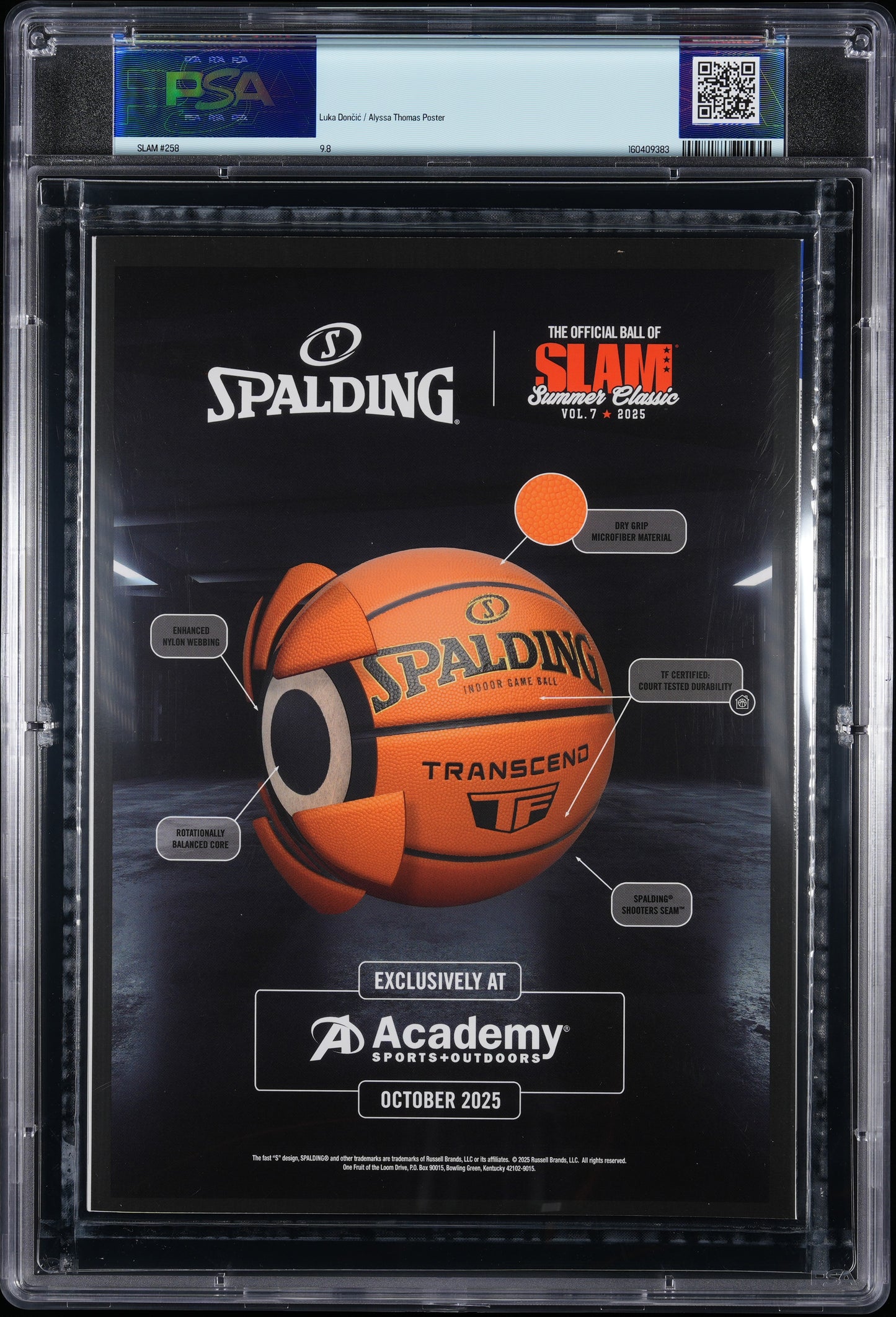 Cooper Flagg Mavs Slam #258 Orange Metal Edition Graded Magazine /504 PSA 9.8