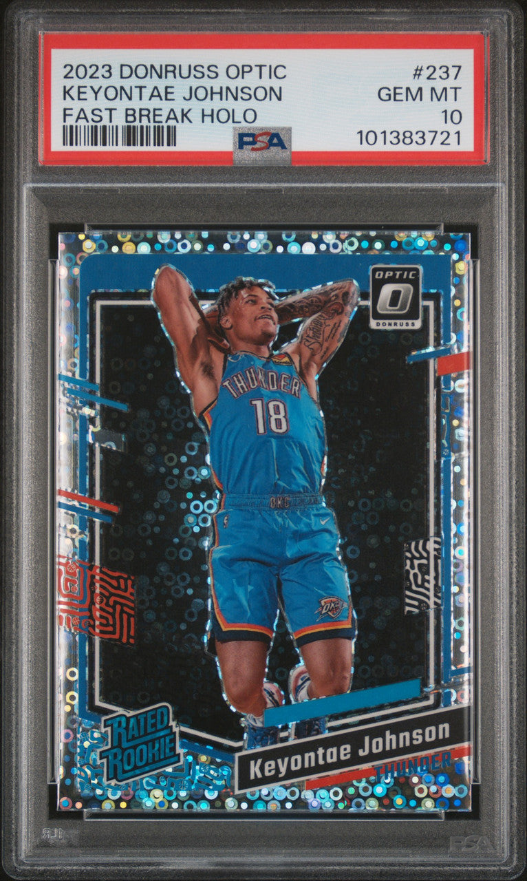Keyontae Johnson 2023-24 Donruss Optic Fast Break Holo Prizm Rookie Card PSA 10