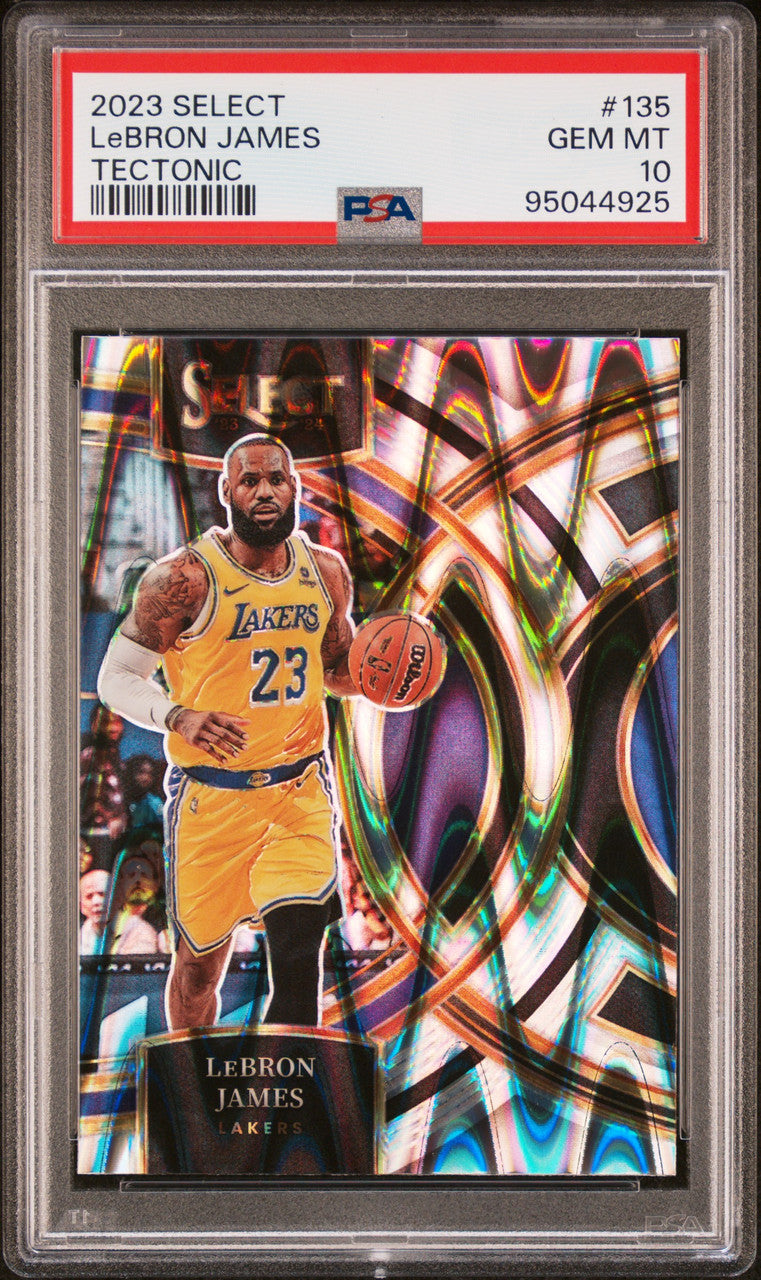 Lebron James Lakers 2023-24 Select Tectonic Prizm Card #135 PSA 10 Gem Mint
