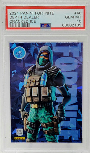 Depth Dealer Cracked Ice 2021 Panini Fortnite Epic Games Trading Card #46 PSA 10