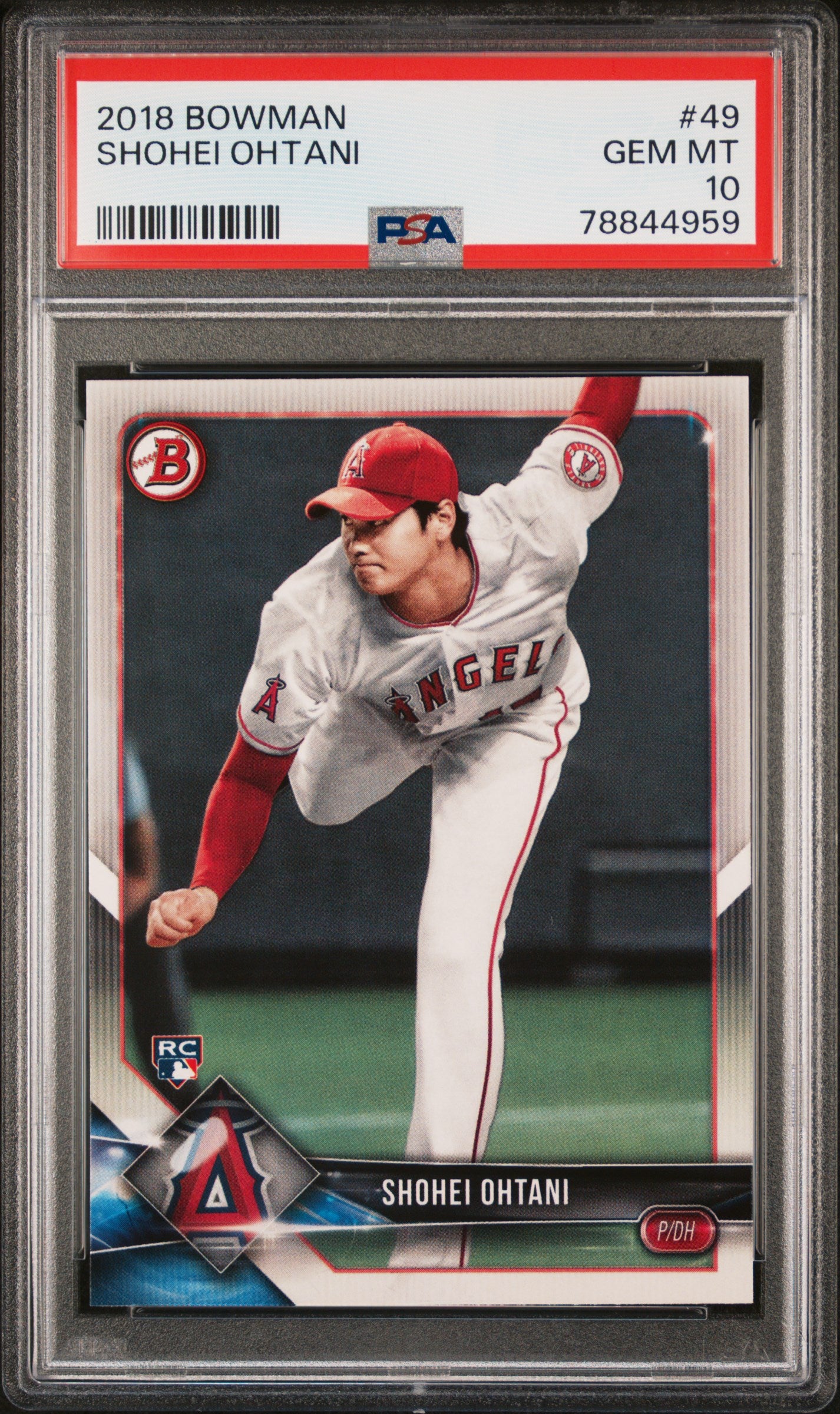 Shohei Ohtani Los Angeles Angels 2018 Bowman Rookie Card #49 PSA 10 Gem Mint