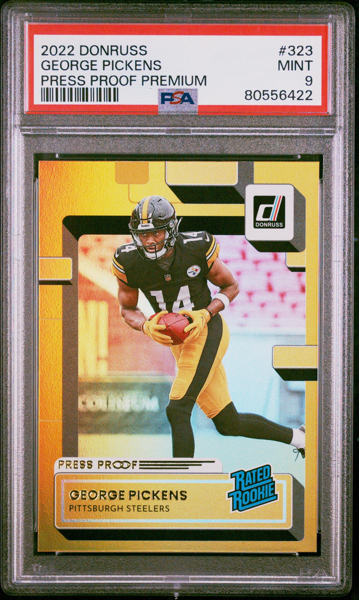 George Pickens 2022 Donruss Press Proof Premium Rookie Card #323 PSA 9 Mint