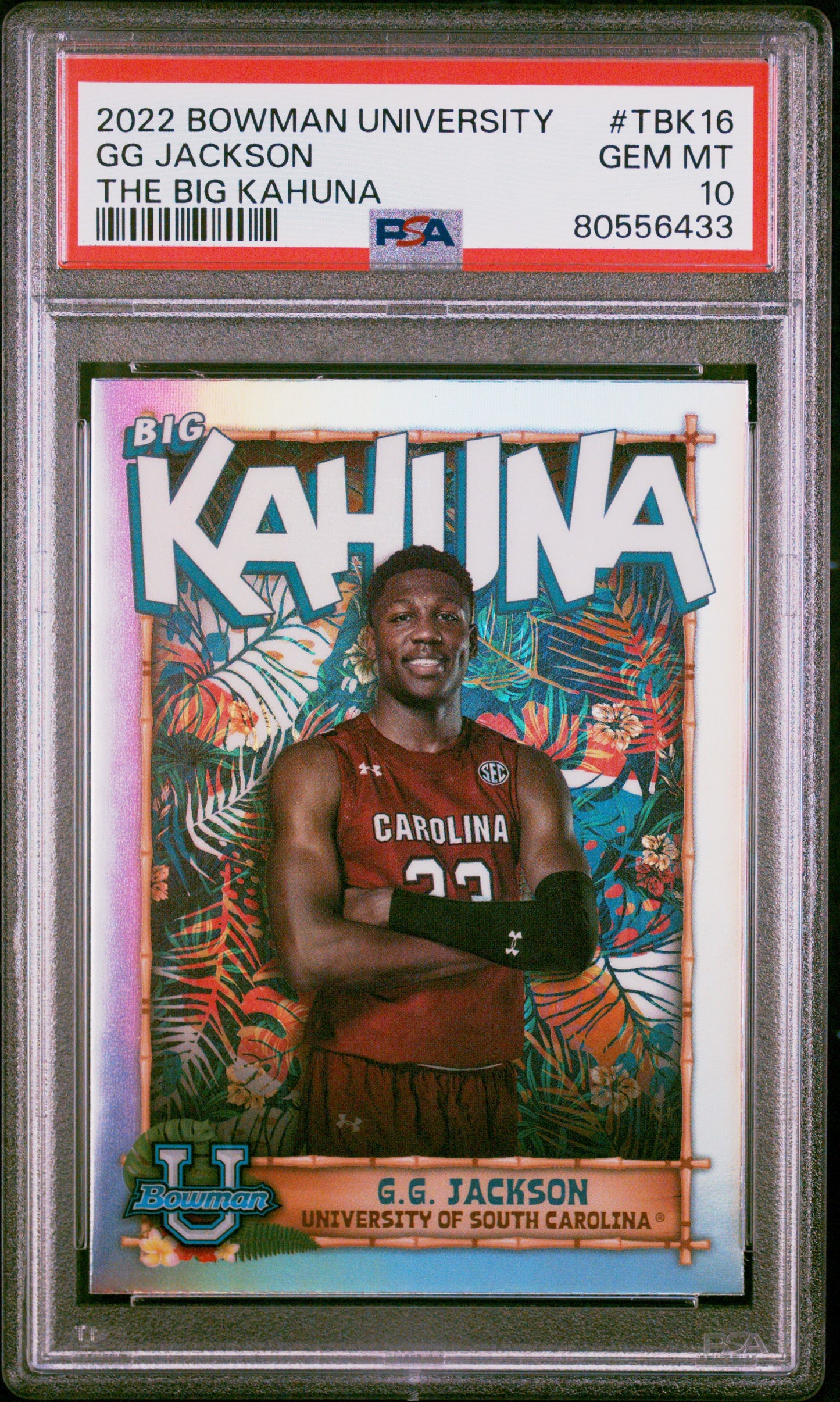 GG Jackson South Carolina 2022 Bowman U The Big Kahuna Card PSA 10 Gem Mint