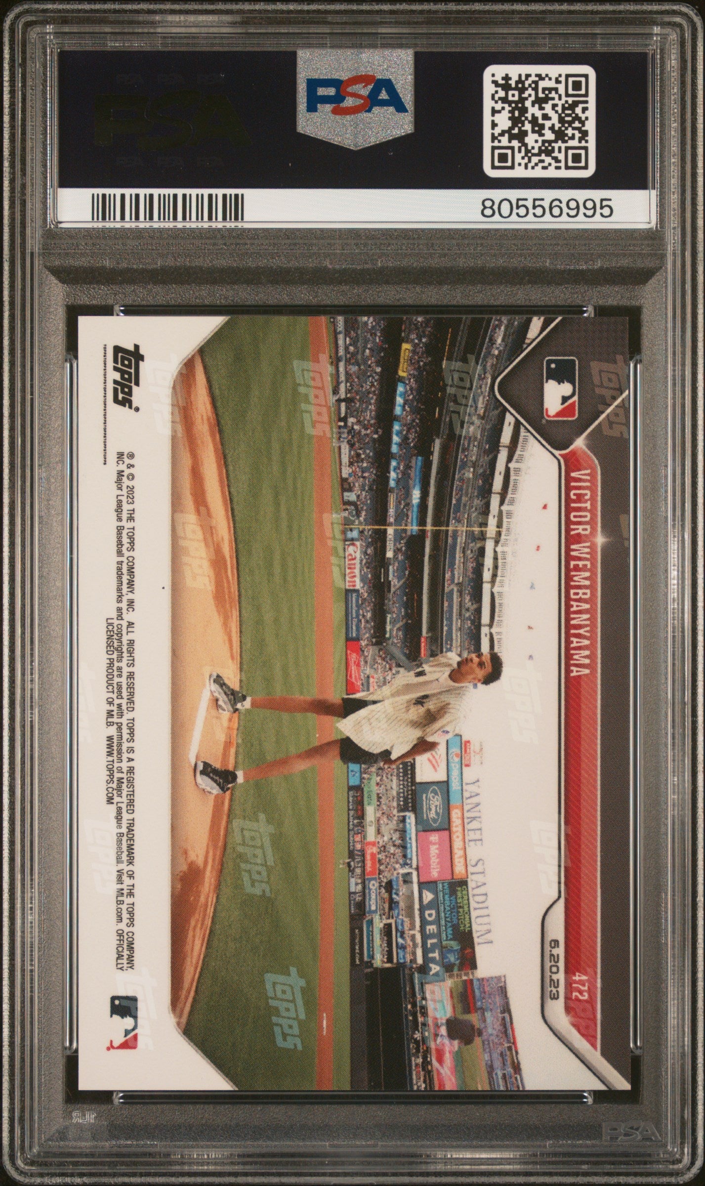 Victor Wembanyama 2023 Topps Now #472 Yankees 1st Pitch Rookie Card PSA 10 Gem