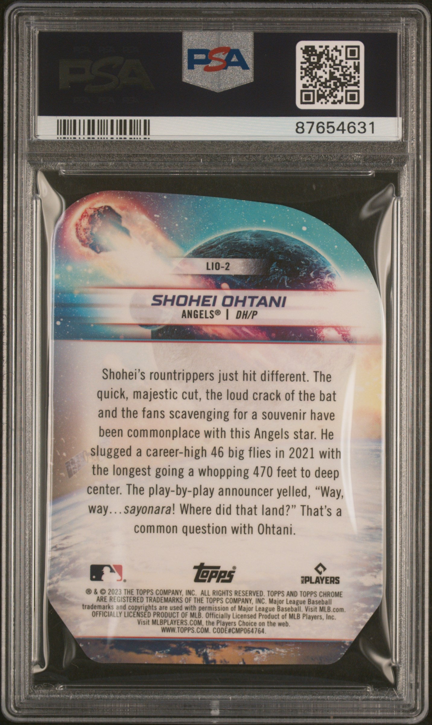 Shohei Ohtani Angels 2023 Topps Cosmic Chrome Launched Into Orbit Card PSA 9