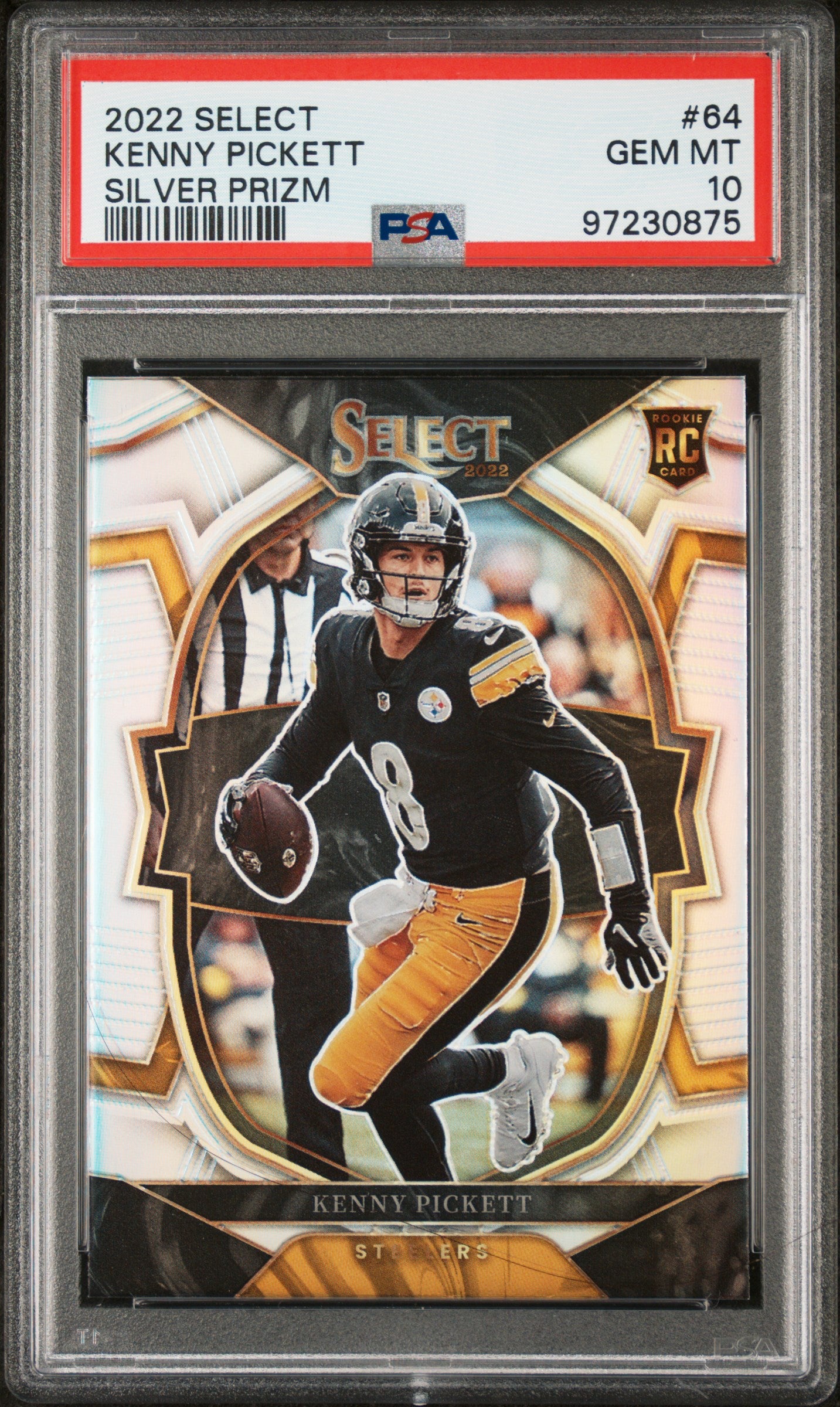 Kenny Pickett 2022 Panini Select Silver Prizm Rookie Card #64 PSA 10 Gem Mint