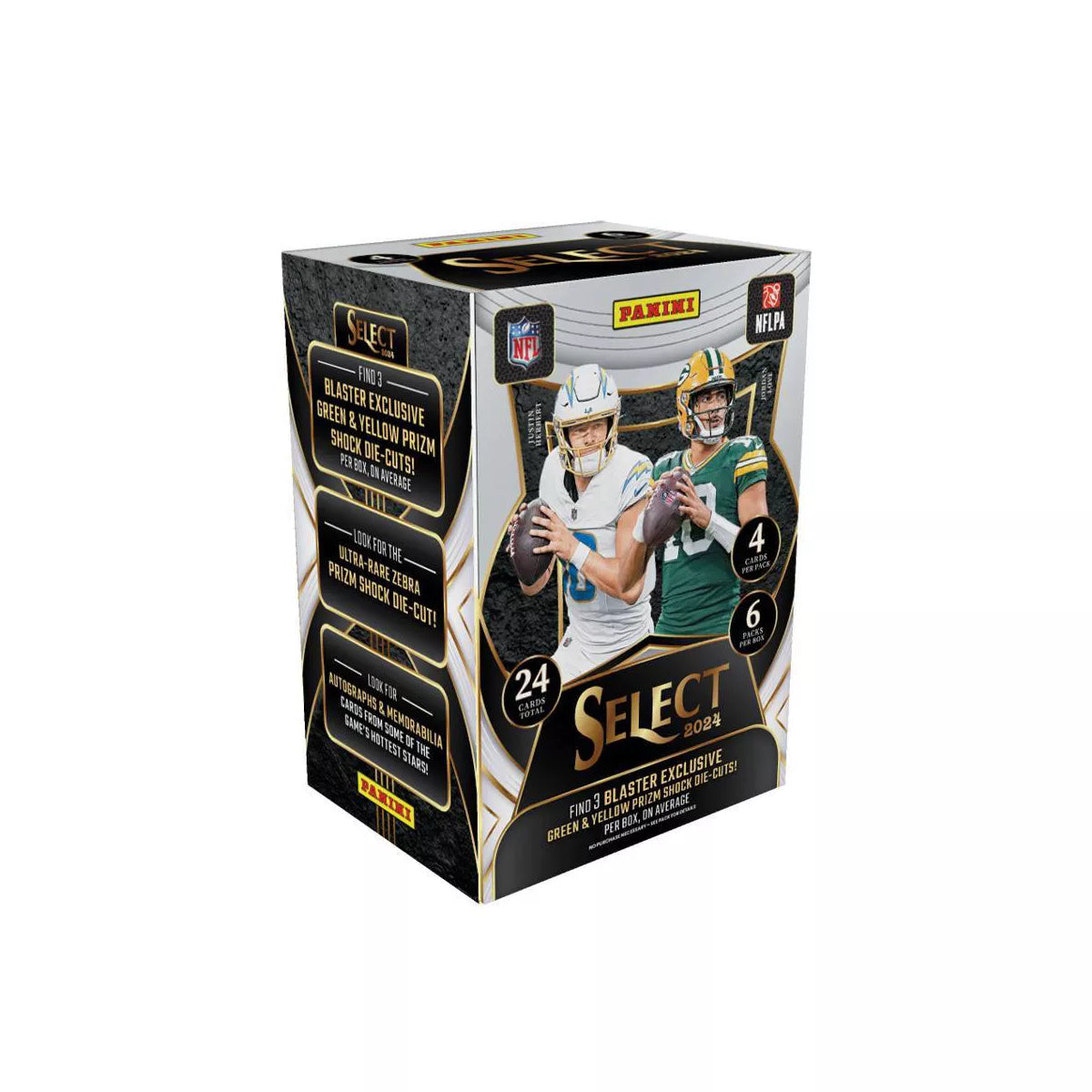 2024 Panini Select Football Trading Card Blaster Box - Green & Yellow Shock