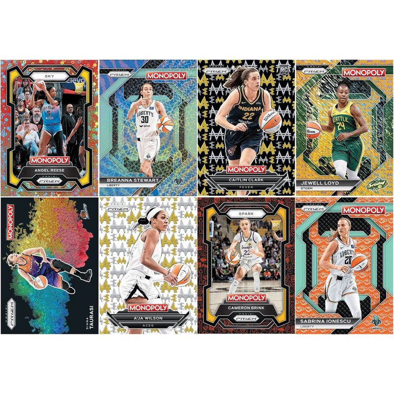 2024 WNBA Panini Prizm Basketball Monopoly Trading Cards Blaster Box