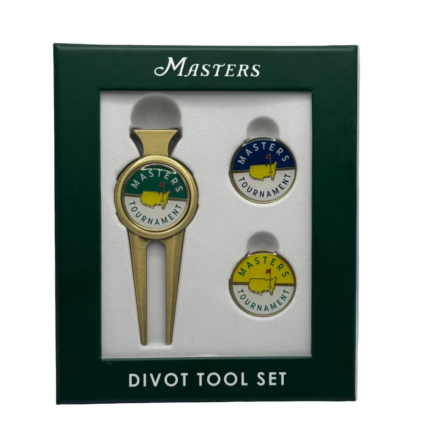 Official Masters Tournament 3-Piece Metal Ball Marker Divot Tool Repair Set