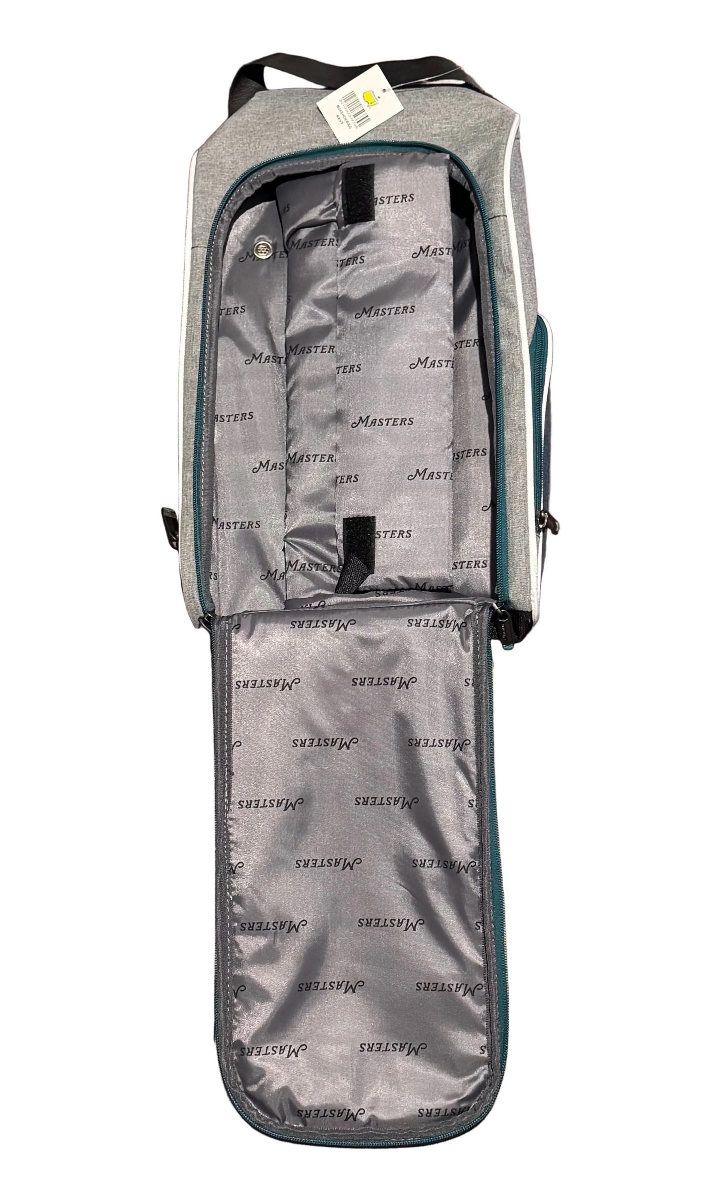 Official Masters Embroidered Logo Navy Multi-Pocket Golf Shoe Bag