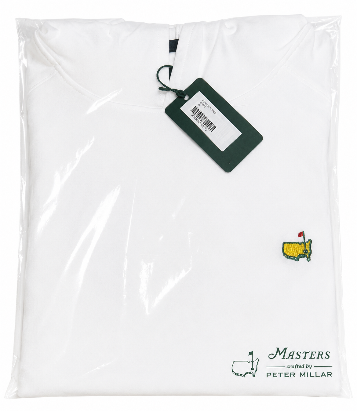 Peter Millar Masters Golf White Sport Performance Pullover Hoodie - Size XL ANGC