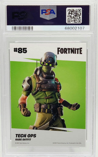 Tech Ops Cracked Ice 2021 Panini Fortnite Epic Games Trading Card #85 PSA 10