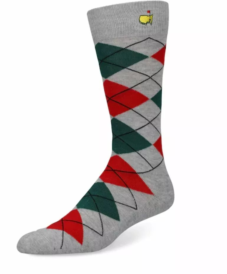 Masters Men's Red & Green Argyle Footjoy Performance ProDry Dress Golf Socks
