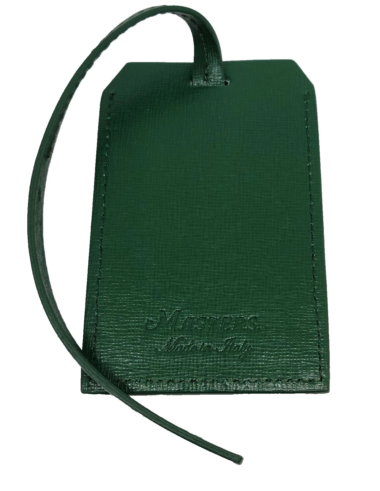 Masters Golf Augusta Green Italian Leather Luggage Tag - Hand Made in Italy