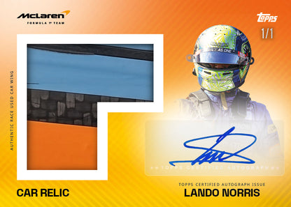 2025 Topps McLaren Racing Trading Card Hobby Box - 1 auto & 2 numbered/box