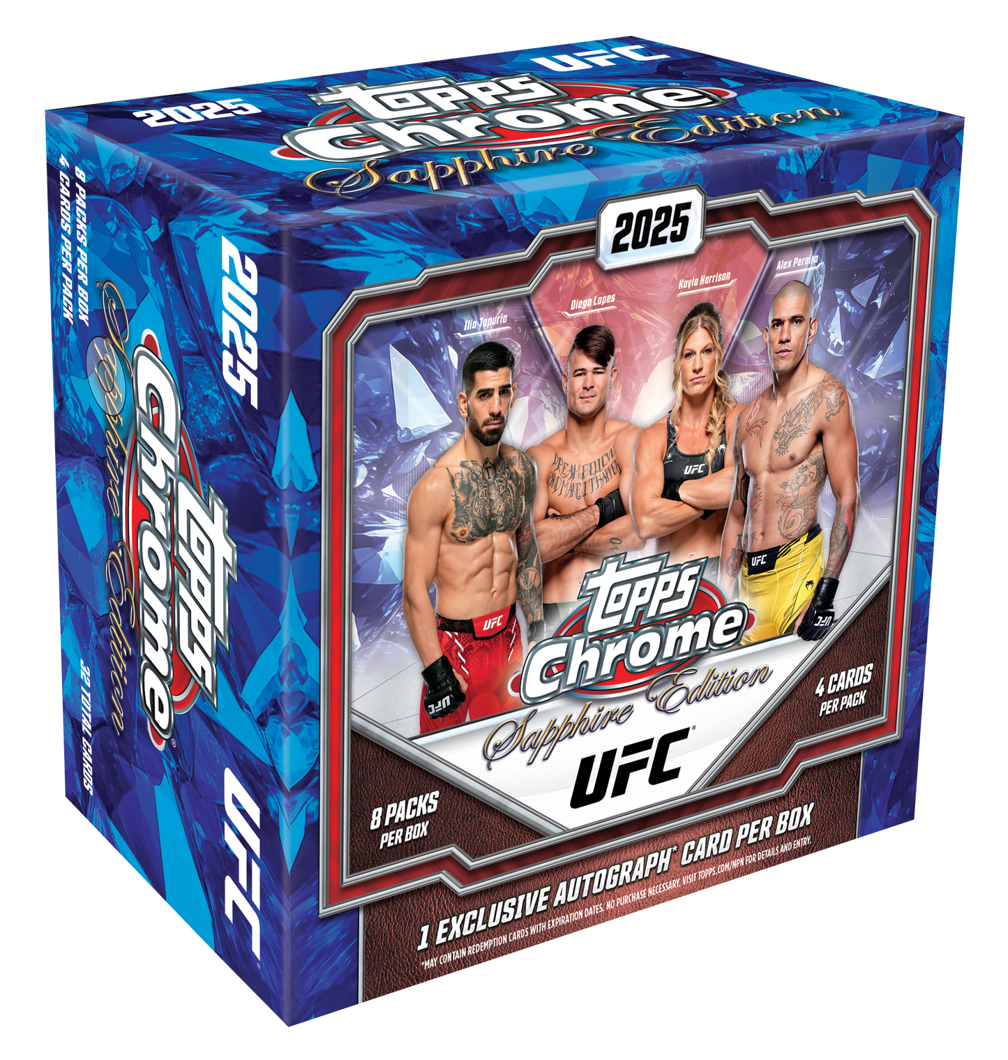 2025 Topps Chrome Sapphire Edition UFC Trading Cards Hobby Box