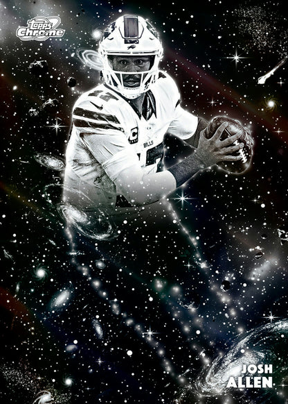 2025 Topps Chrome Cosmic Football Trading Cards Factory Sealed Hobby Box