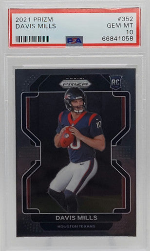 Davis Mills Houston Texans 2021 Panini Prizm Rookie Card #352 PSA 10 Gem Mint