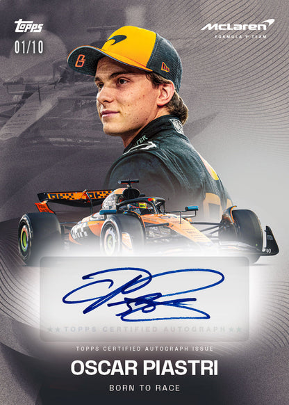 2025 Topps McLaren Racing Trading Card Hobby Box - 1 auto & 2 numbered/box