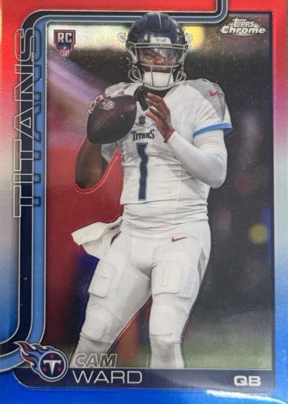 2025 Topps Chrome Football Trading Cards Factory Sealed Value Blaster Box