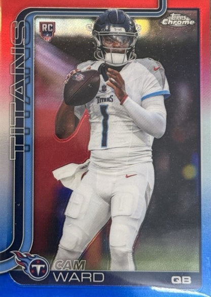 2025 Topps Chrome Football Trading Cards Factory Sealed Value Blaster Box