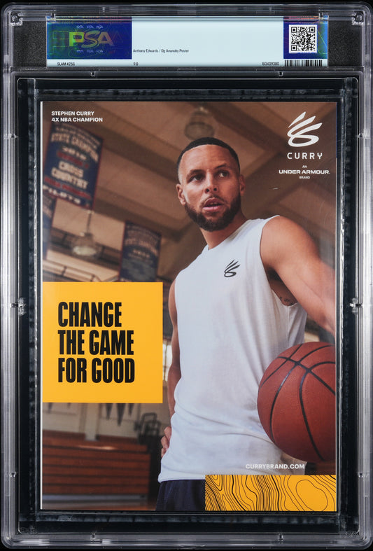 Jalen Brunson Knicks Slam #256 Gold Metal Edition Graded Magazine /94 PSA 9.8