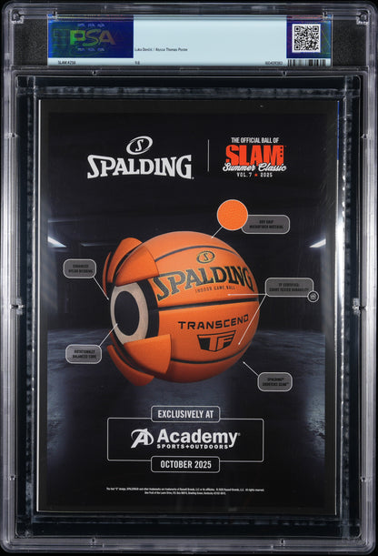 Cooper Flagg Mavs Slam #258 Orange Metal Edition Graded Magazine /504 PSA 9.8