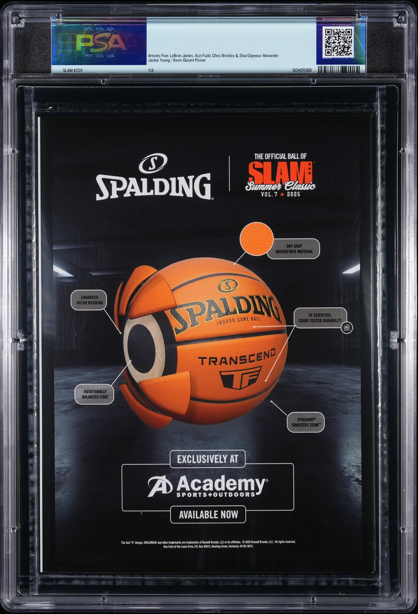 Anthony Edwards Slam #259 Gold Metal Edition Graded Magazine #74/94 PSA 9.8
