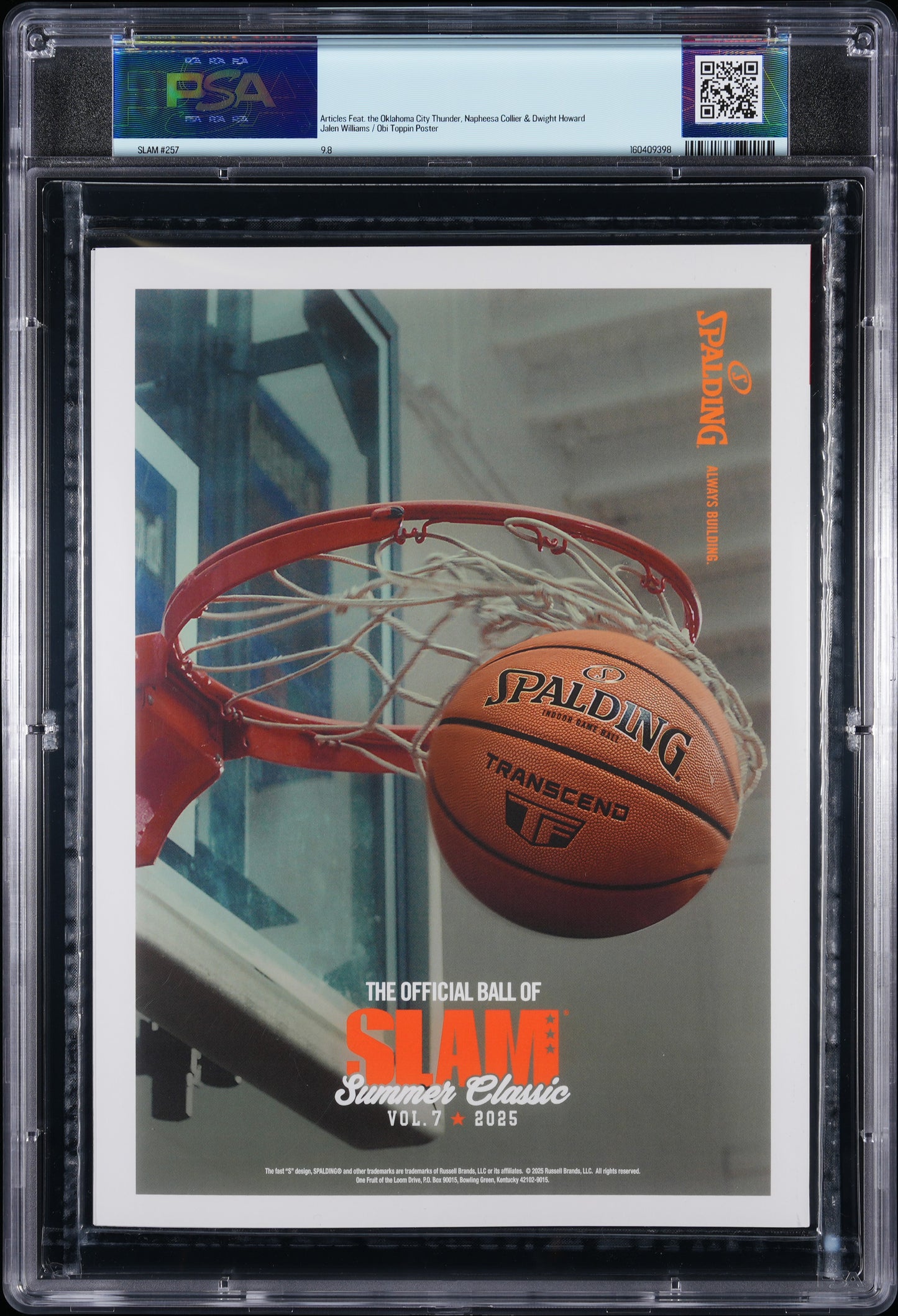 Amen & Ausar Thompson Slam #257 Gold Metal Edition Graded Magazine /94 PSA 9.8