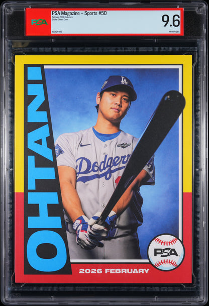 Shohei Ohtani Dodgers 2026 PSA Collector's Club Graded Magazine #50 PSA 9.6