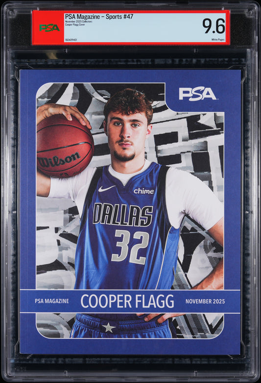 Cooper Flagg November 2025 PSA Collector's Club Graded Magazine #47 PSA 9.6