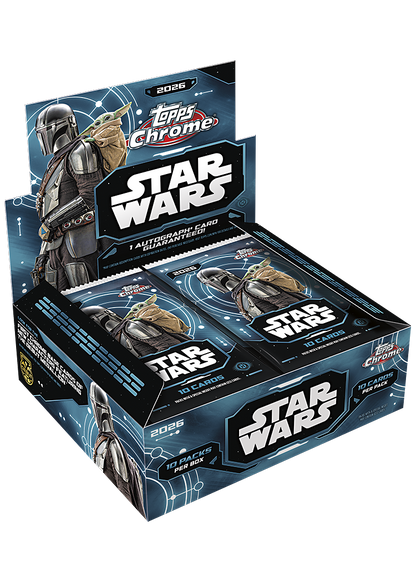 2026 Topps Chrome Star Wars Trading Cards Factory Sealed Hobby Box