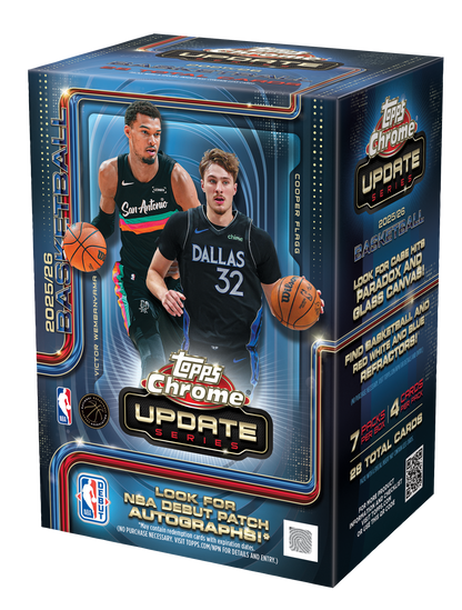 2025-26 Topps Chrome Update Series Basketball Trading Cards Sealed Value Box