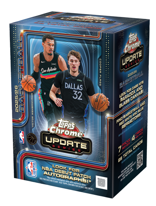 2025-26 Topps Chrome Update Series Basketball Trading Cards Sealed Value Box