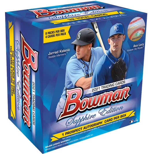 2021 Bowman Baseball Sapphire Edition Factory Sealed Hobby Box - 1 Autograph/Box