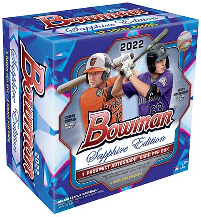 2022 Bowman Baseball Sapphire Edition Factory Sealed Hobby Box - 1 Autograph/Box