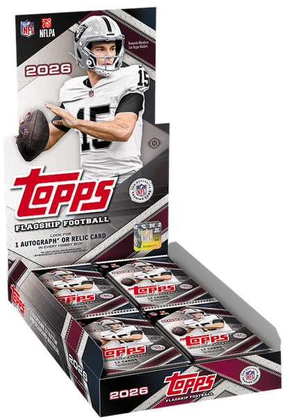 2026 Topps Flagship Football Trading Cards Factory Sealed Hobby Box