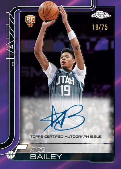 2025-26 Topps Chrome Update Series Basketball Trading Cards Hobby Box