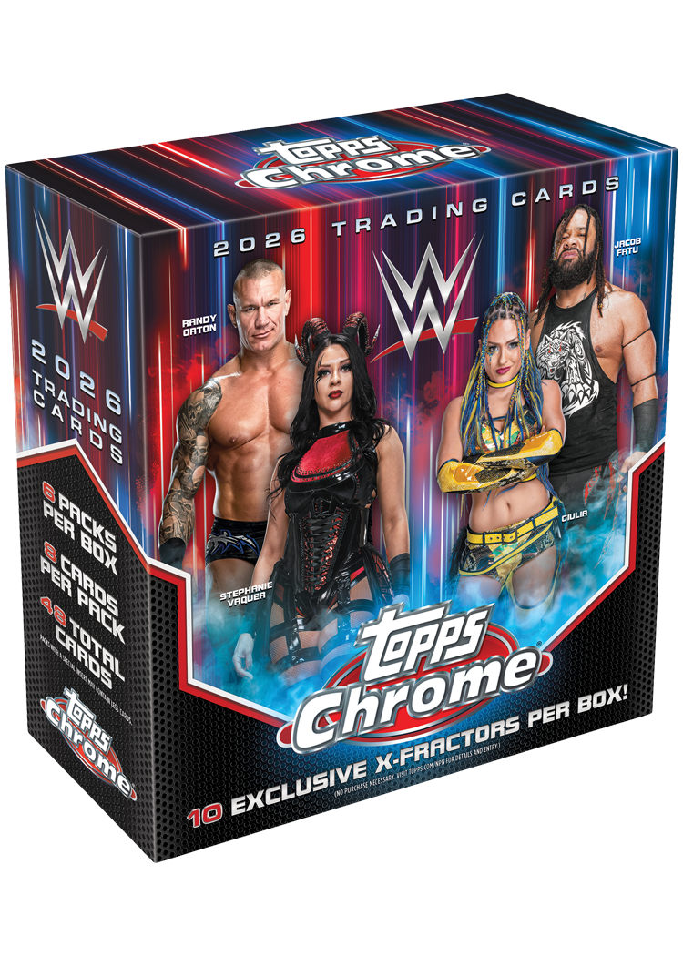 2026 Topps Chrome Wrestling WWE Trading Cards Mega Box