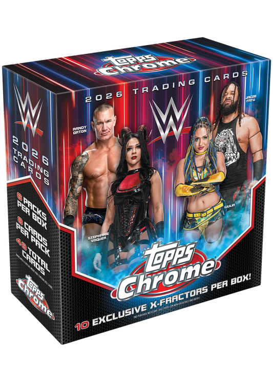 2026 Topps Chrome Wrestling WWE Trading Cards Mega Box