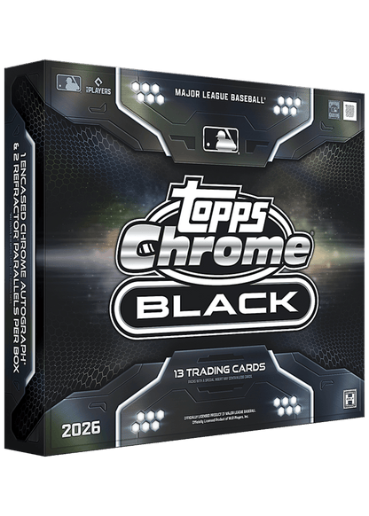 2026 Topps Chrome Black Baseball Trading Cards Factory Sealed Hobby Box