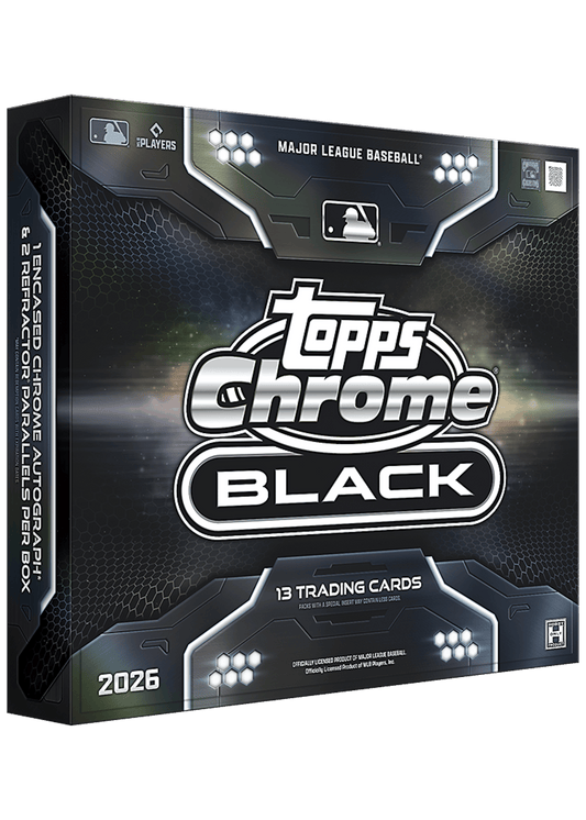 2026 Topps Chrome Black Baseball Trading Cards Factory Sealed Hobby Box