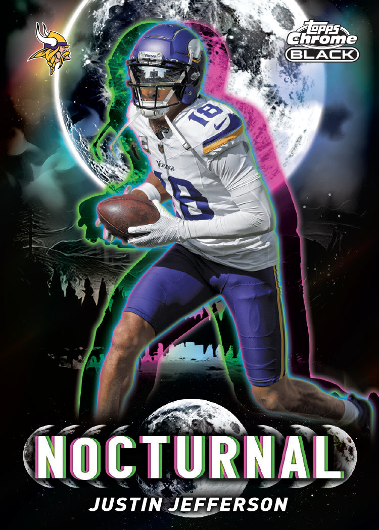 2025 Topps Chrome Black Football Trading Cards Factory Sealed Hobby Box