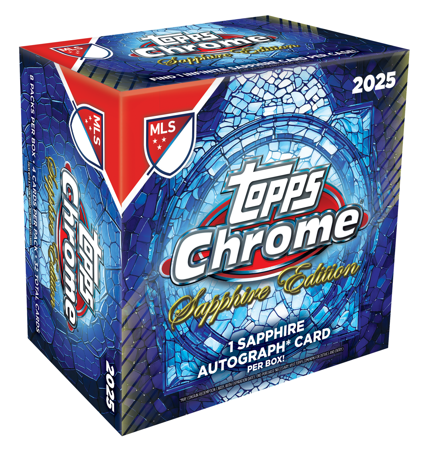 2025 Topps Chrome MLS Soccer Sapphire Edition Factory Sealed Hobby Box