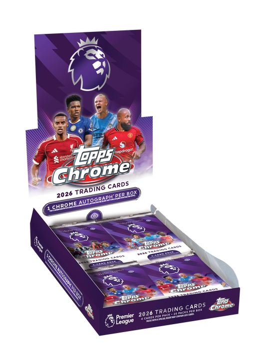 2026 Topps Chrome Soccer Premier League EPL Trading Card Hobby Box