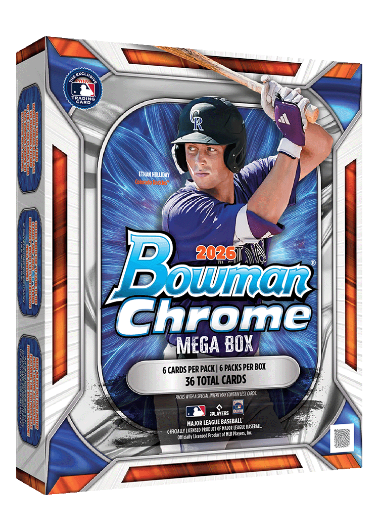 2026 Bowman Chrome Baseball Trading Cards Factory Sealed Mega Box