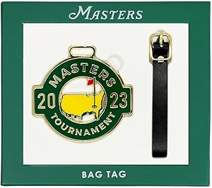 2023 Masters Golf Tournament Metal Bag Tag With Leather Strap