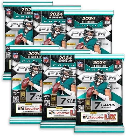 2024 Panini Prizm Football Trading Card Mega Box - Pink Pulsar Prizms