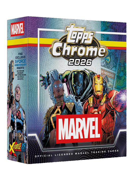 2026 Topps Chrome Marvel Comics Officially Licensed Trading Cards Mega Box