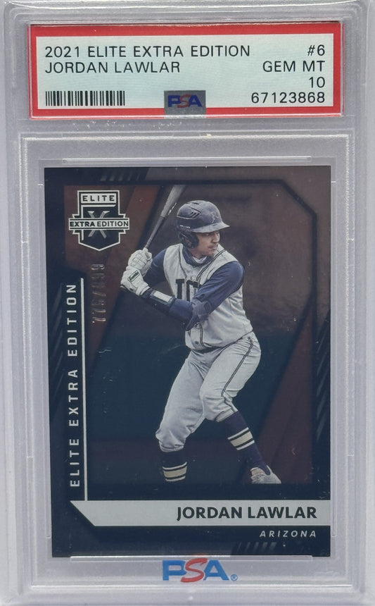 Jordan Lawlar Arizona 2021 Panini Elite Extra Edition Card /999 PSA 10 Gem Mint